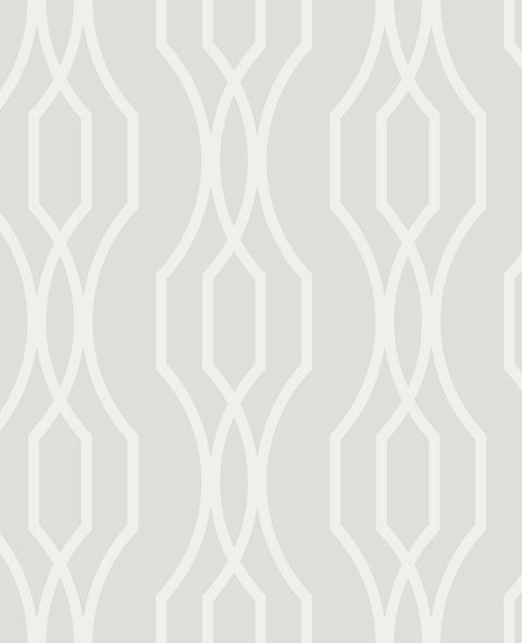 Coventry White Trellis Wallpaper