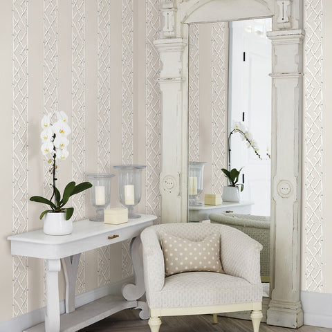 Sterling Latticework Wallpaper