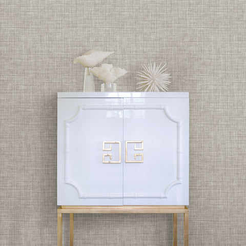 Poise Grey Linen Wallpaper