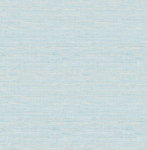 Lilt Blue Faux Grasscloth Wallpaper