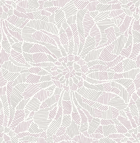 Daydream Purple Abstract Floral Wallpaper