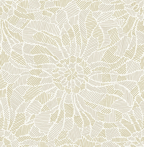 Daydream Honey Abstract Floral Wallpaper