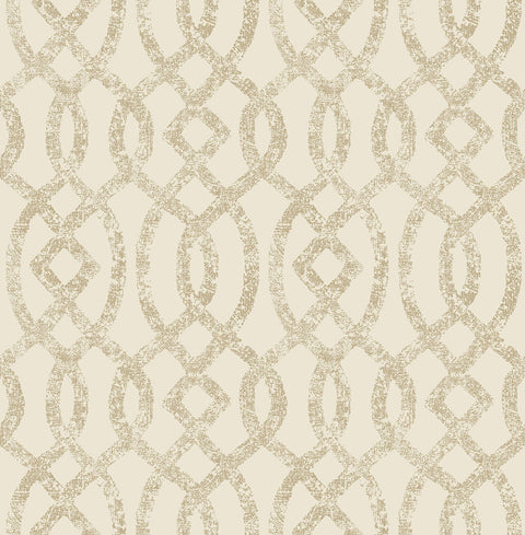 Ethereal Bronze Trellis Wallpaper