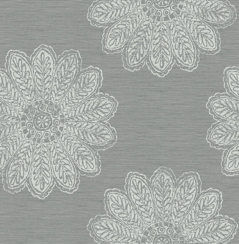 Sol Slate Medallion Wallpaper