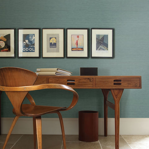 2807-2013 Citi Teal Woven Texture Wallpaper