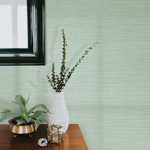 2807-6070 Cape Town Aqua Faux Silk Wallpaper