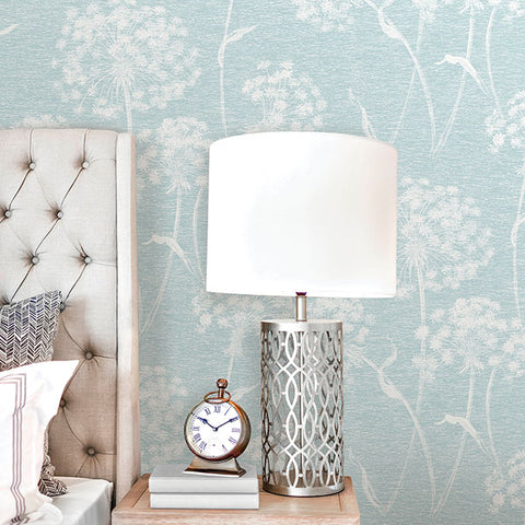 2814-24576 Garvey Light Blue Dandelion Wallpaper