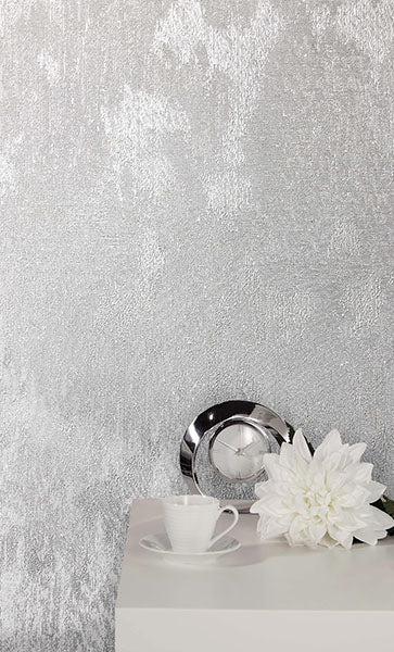 2814-M1386 Kara Silver Texture Wallpaper