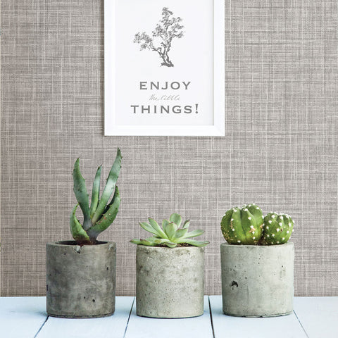 2821-24270 Mendocino Grey Linen Wallpaper