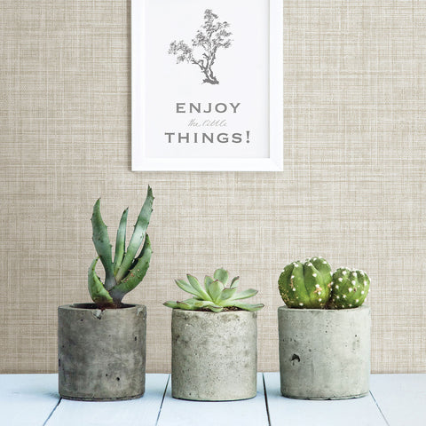 2821-24273 Mendocino Beige Linen Wallpaper