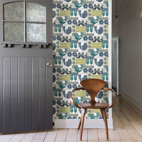2821-25114 Hennika Multicolor Patchwork Wallpaper