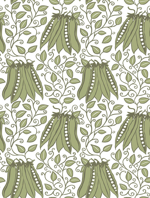 2821-25120 Peas in a Pod Olive Garden Wallpaper