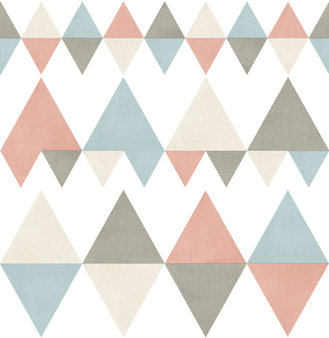 2821-25131 Trilogy Coral Geometric Wallpaper