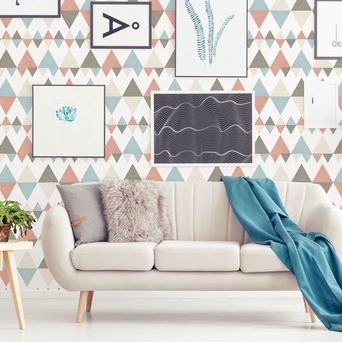 2821-25131 Trilogy Coral Geometric Wallpaper
