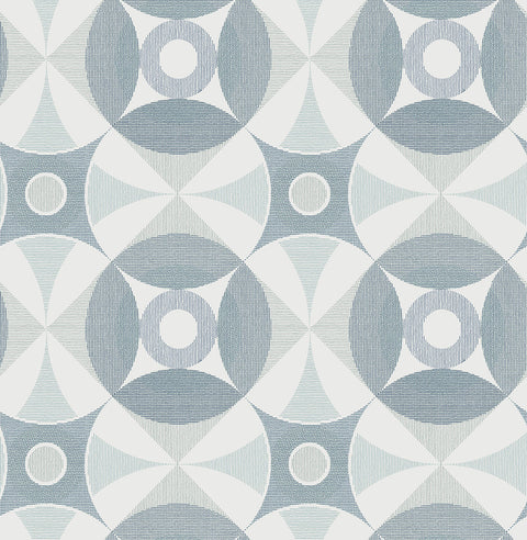 2821-25132 Ellis Teal Geometric Wallpaper