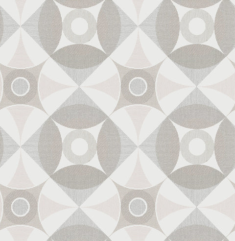 2821-25133 Ellis Light Brown Geometric Wallpaper