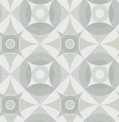 2821-25135 Ellis Sage Geometric Wallpaper