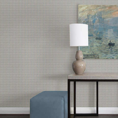 2830-2733 Gauntlet Light Grey Geometric Wallpaper