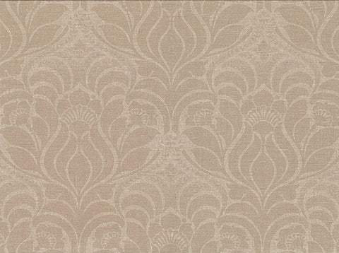 2830-2775 Sandor Light Brown Damask Wallpaper