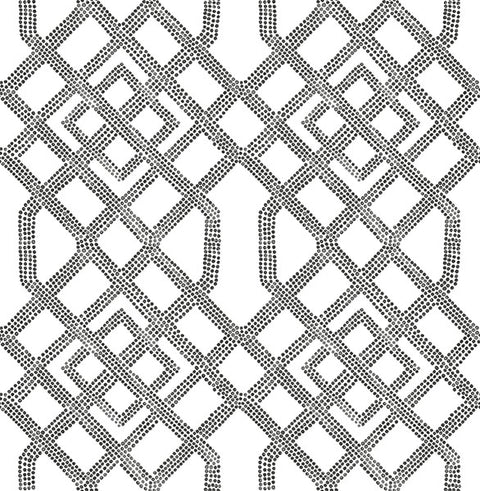 2861-25706 Traverse Black Trellis Wallpaper