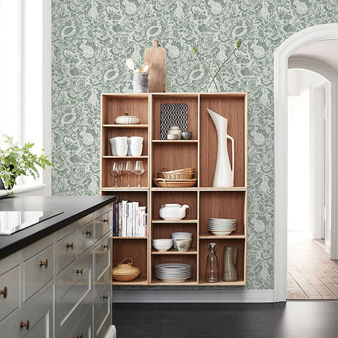 2861-25724 Revival Dark Green Fauna Wallpaper