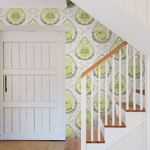2861-25750 Alistair Green Medallion Wallpaper