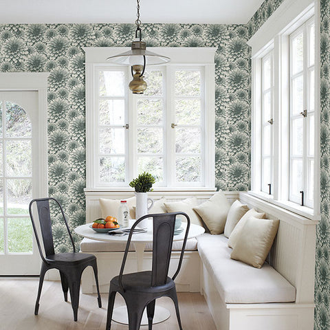 2861-87520 Umbra Teal Floral Wallpaper