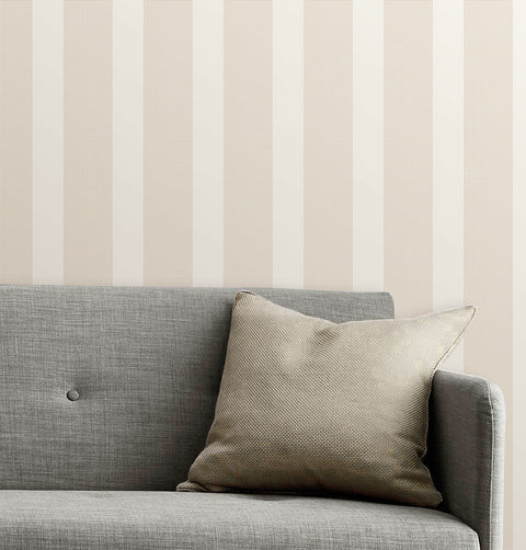 2889-25209 Visby Beige Stripe Wallpaper