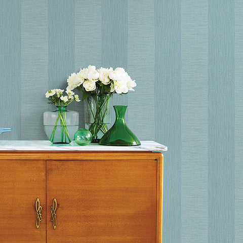 2896-25309 Intrepid Blue Textured Stripe Wallpaper