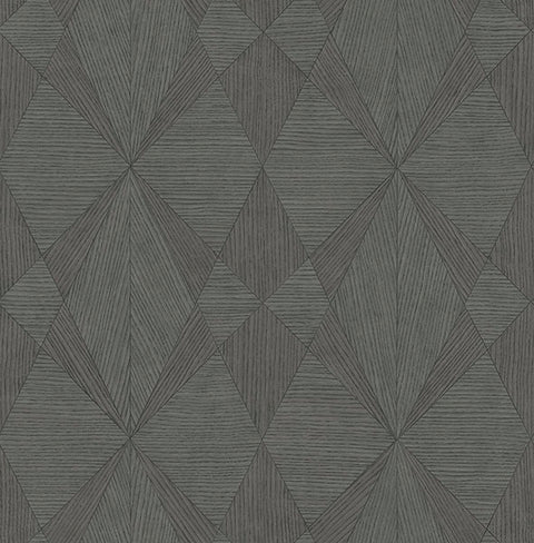 2896-25334 Intrinsic Dark Grey Textured Geometric Wallpaper
