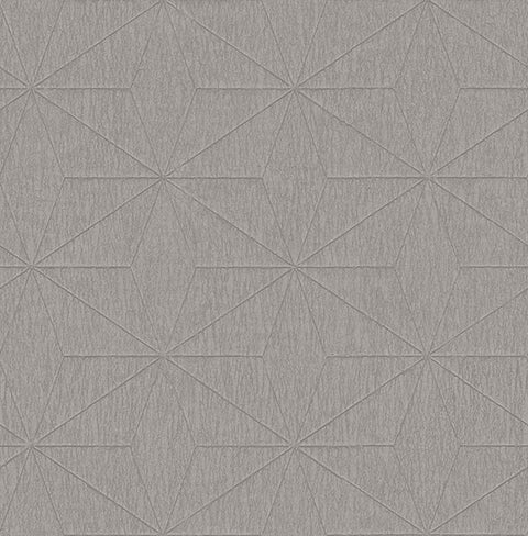 2896-25341 Bernice Silver Diamond Geometric Wallpaper
