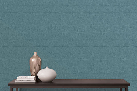 2896-25342 Bernice Teal Diamond Geometric Wallpaper