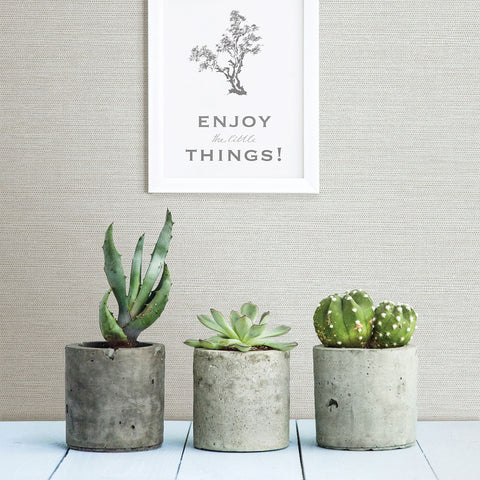 2901-24278 Agave Bliss Light Blue Faux Grasscloth Wallpaper
