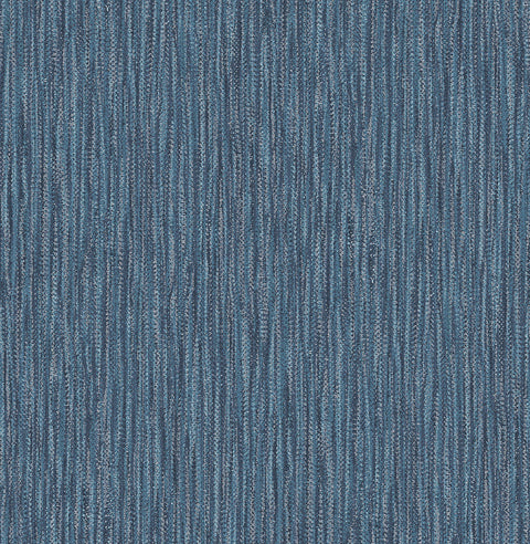 2901-25423 Raffia Thames Blue Faux Grasscloth Wallpaper