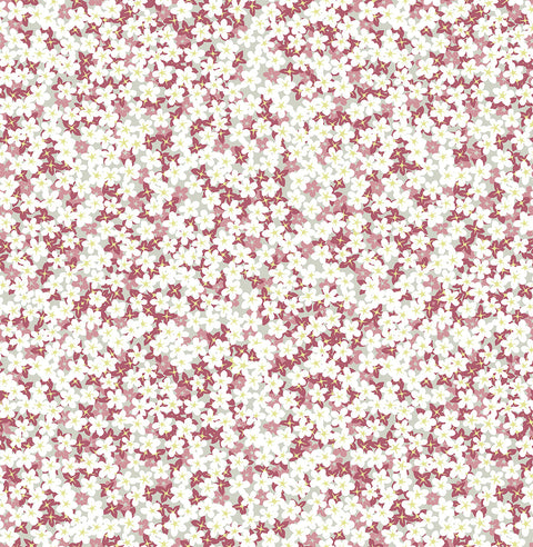 2901-25446 Giverny Pink Miniature Floral Wallpaper