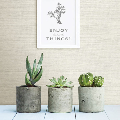2902-24281 Agave Off-White Faux Grasscloth Wallpaper