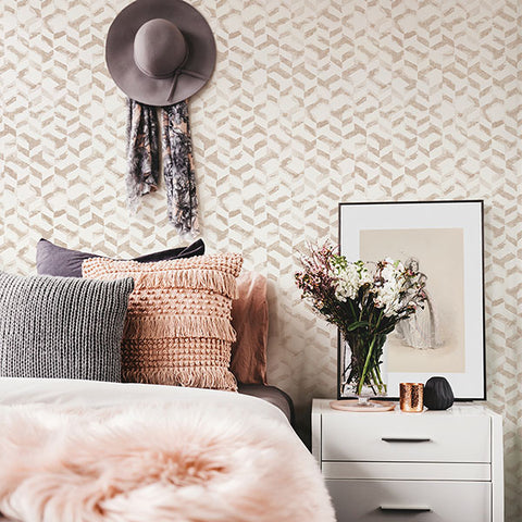 2902-25503 Instep Rose Gold Abstract Geometric Wallpaper