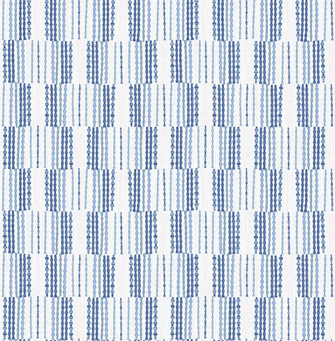 2903-25806 Burgen Blue Geometric Linen Wallpaper