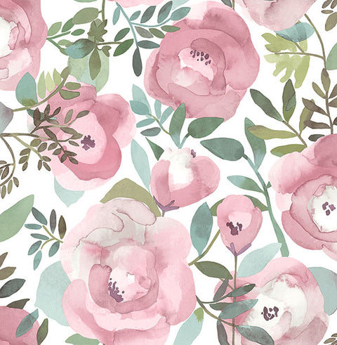 2903-25839 Orla Pink Floral Wallpaper