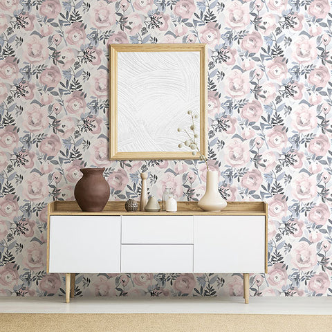 2903-25840 Orla Purple Floral Wallpaper