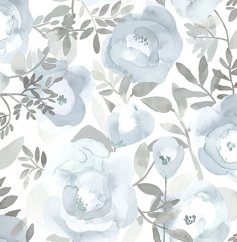 2903-25841 Orla Blue Floral Wallpaper