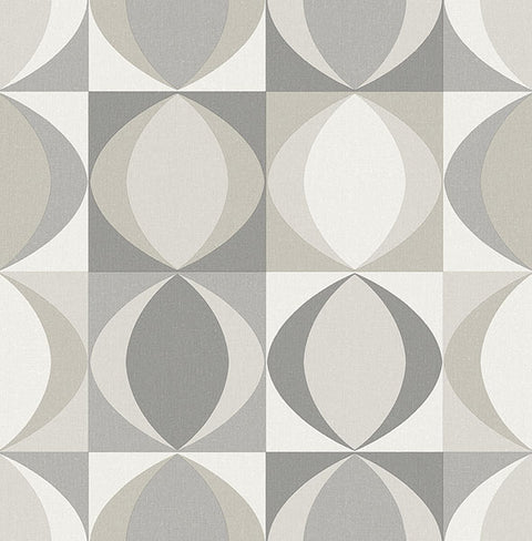 2903-25843 Archer Grey Linen Geometric Wallpaper