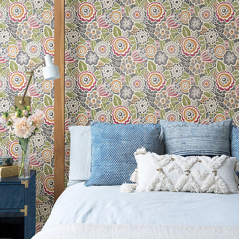 2903-25865 Lucy Multicolor Floral Wallpaper