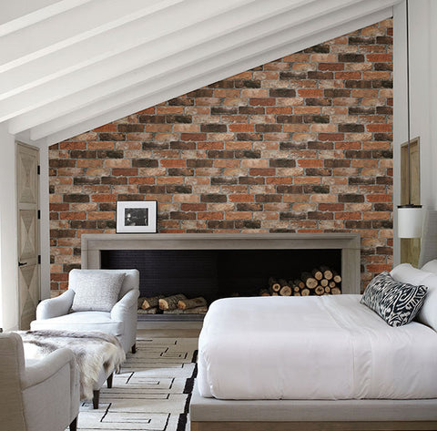 2904-22300 Cody Rust Reclaimed Bricks Wallpaper