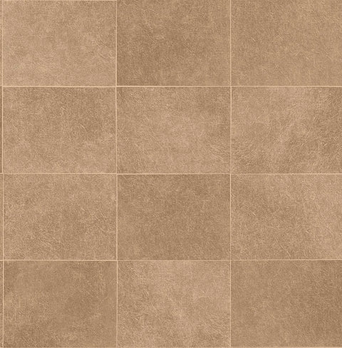 2904-24910 Cecelia Bronze Faux Tile Wallpaper