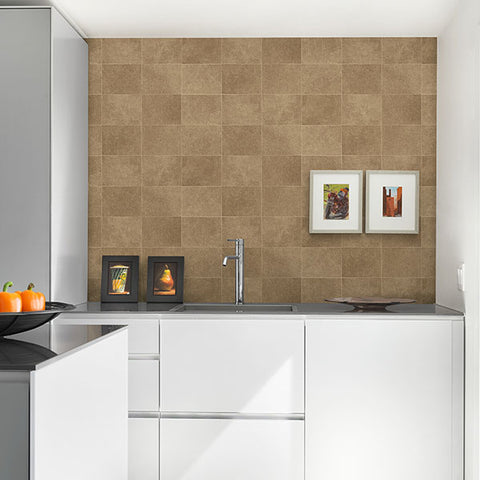 2904-24910 Cecelia Bronze Faux Tile Wallpaper