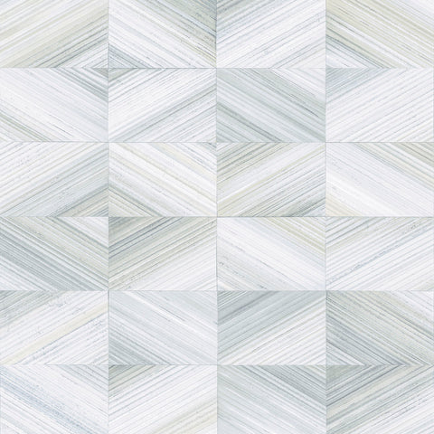 2904-25376 Stratum Light Blue Geometric Faux Wood Wallpaper