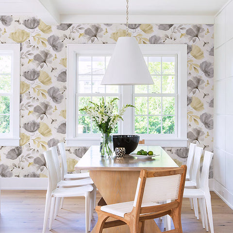 2904-25679 Zahra Grey Floral Wallpaper