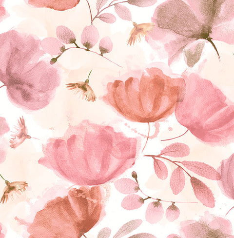 2904-25680 Zahra Pink Floral Wallpaper