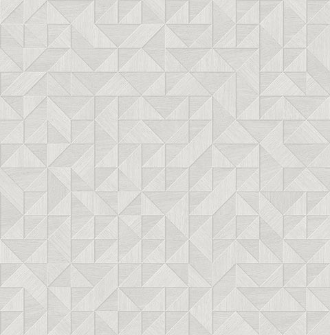 2908-25325 Gallerie Light Grey Geometric Wood Wallpaper